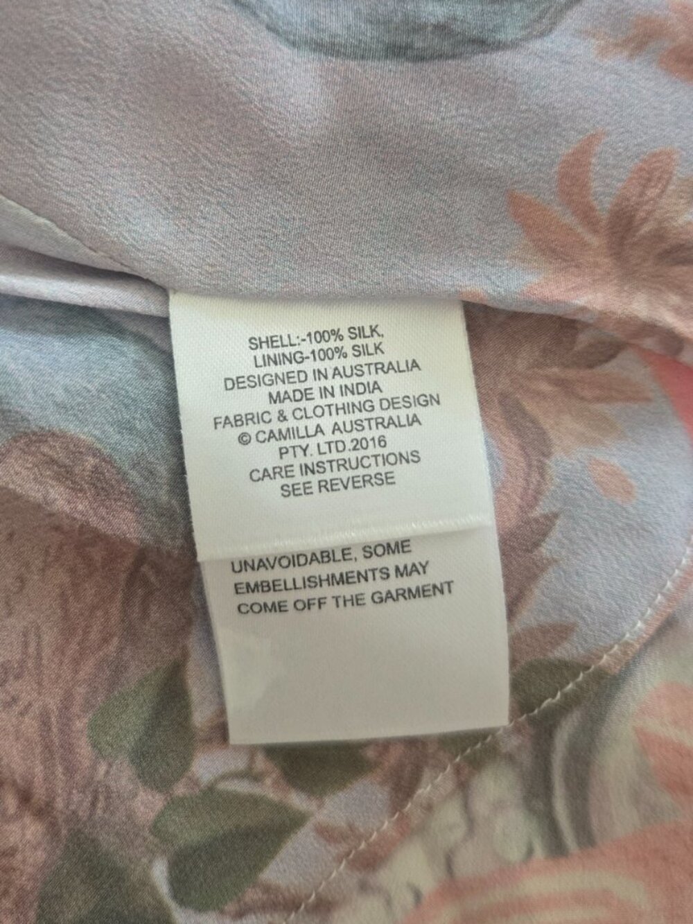 Camilla Electron Libre Dress with Front Tie Detail Size Small - Picture 12 of 14